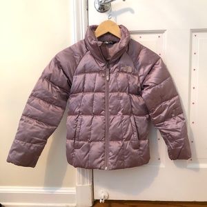 pink purple thermoball insulated puffer jacket